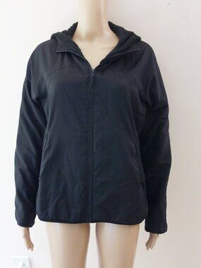 Uniqlo Black Water Resistant Sherpa lined Full Zip Jacket Slim fit (M)